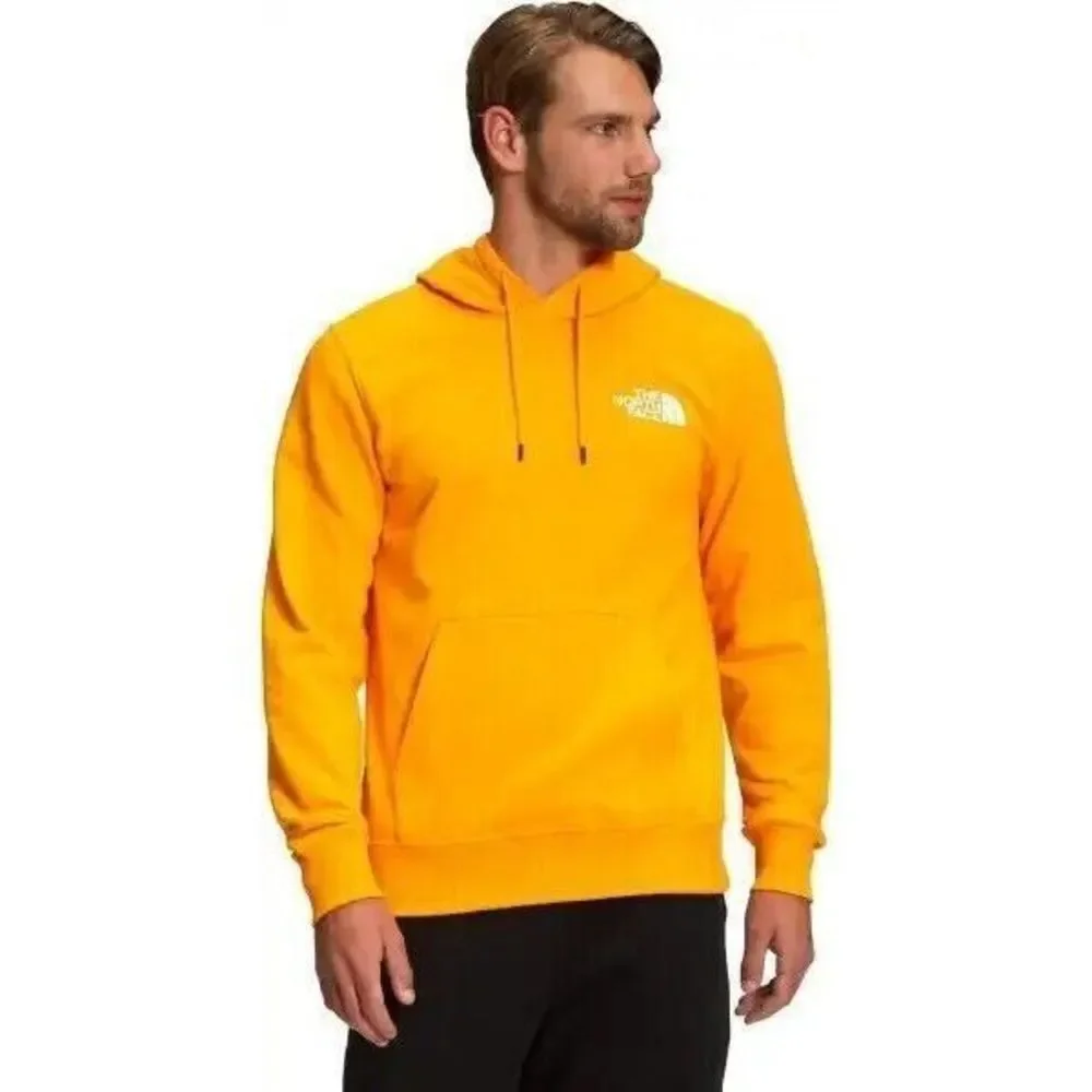 The North Face men's Box NSE logo Hoodie Sweatshirt size Large L Cone Orange